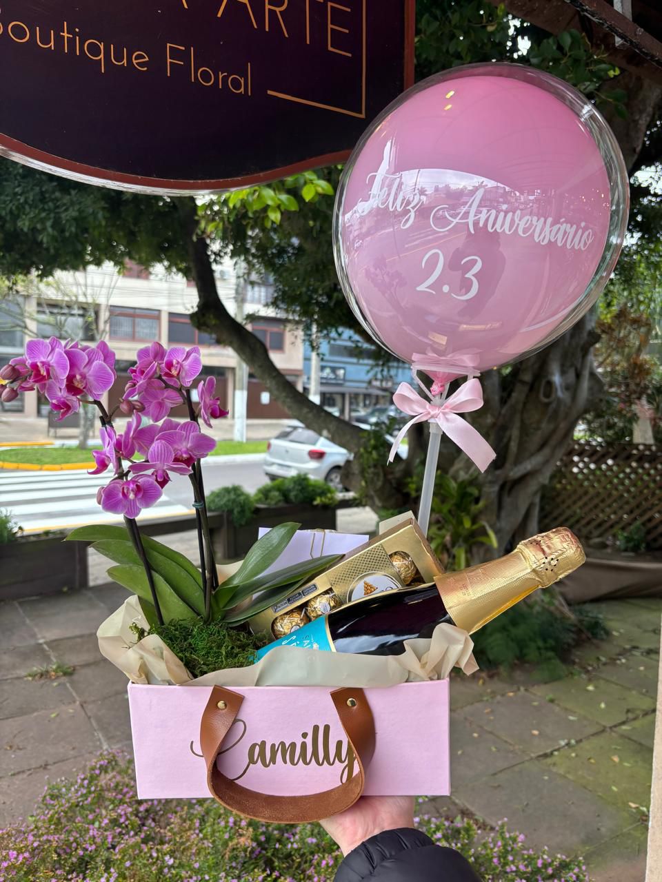 Box Encanto | Espumante Salton + Ferrero 8un + Balão